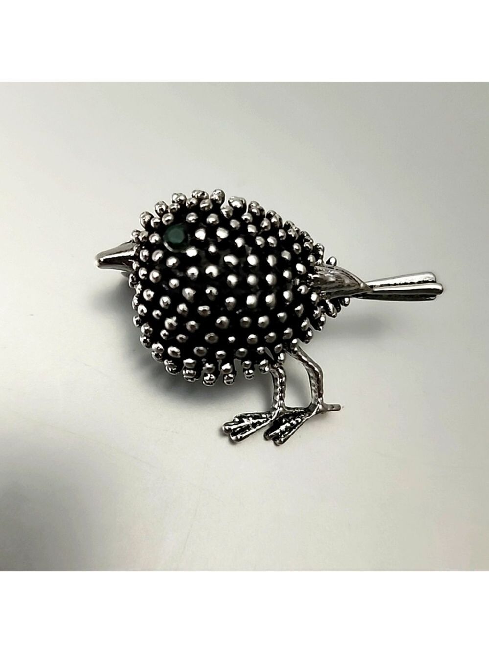 BIRD Brooch timeless Antique Silver Tone
